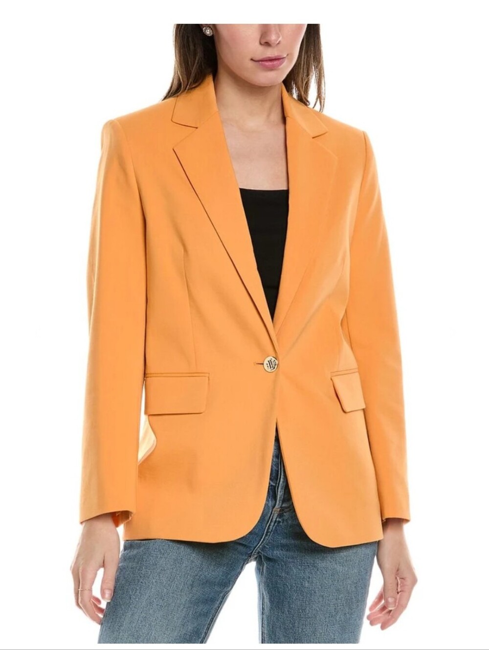 Maje Orange Mandarin Blazer